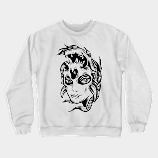 Skull woman Crewneck Sweatshirt